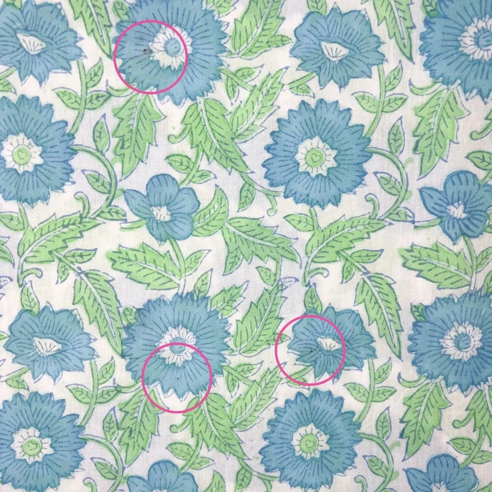 Isla Payal Blue Green Floral Dress Ruffle Flutter Sleeve Cotton size XL - Picture 6 of 6